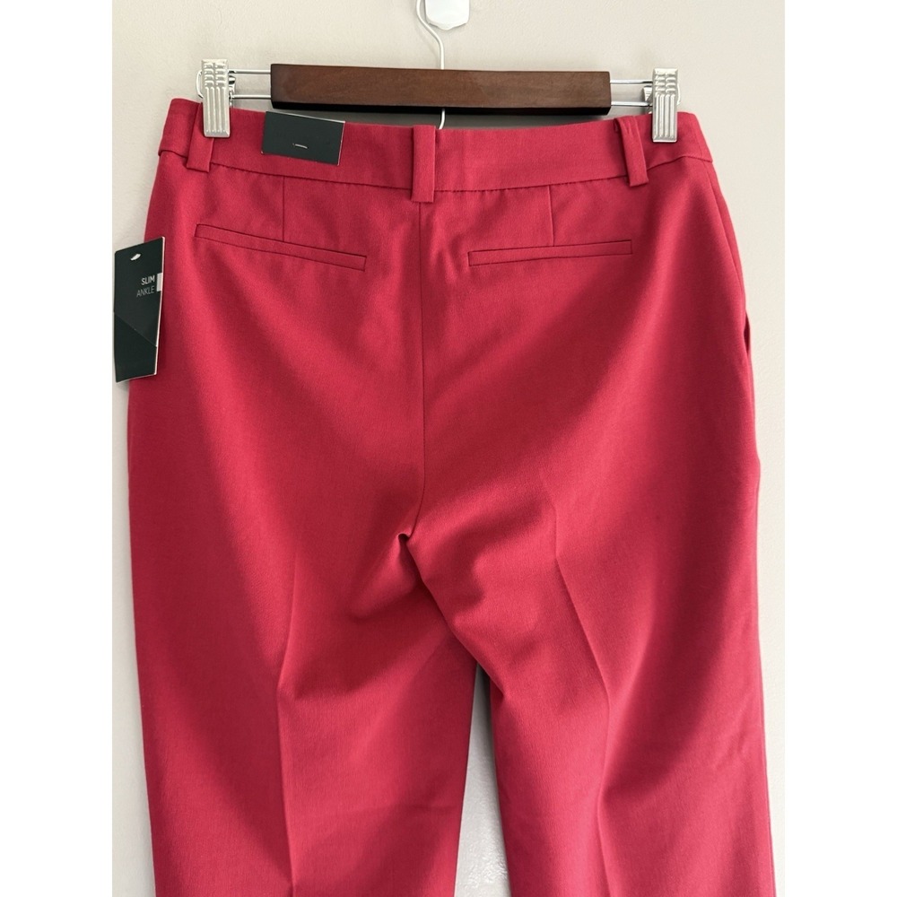 The Limited Slim Ankle Pants Red Office Career Dressy Classic Business 2 Petite - Picture 9 of 16